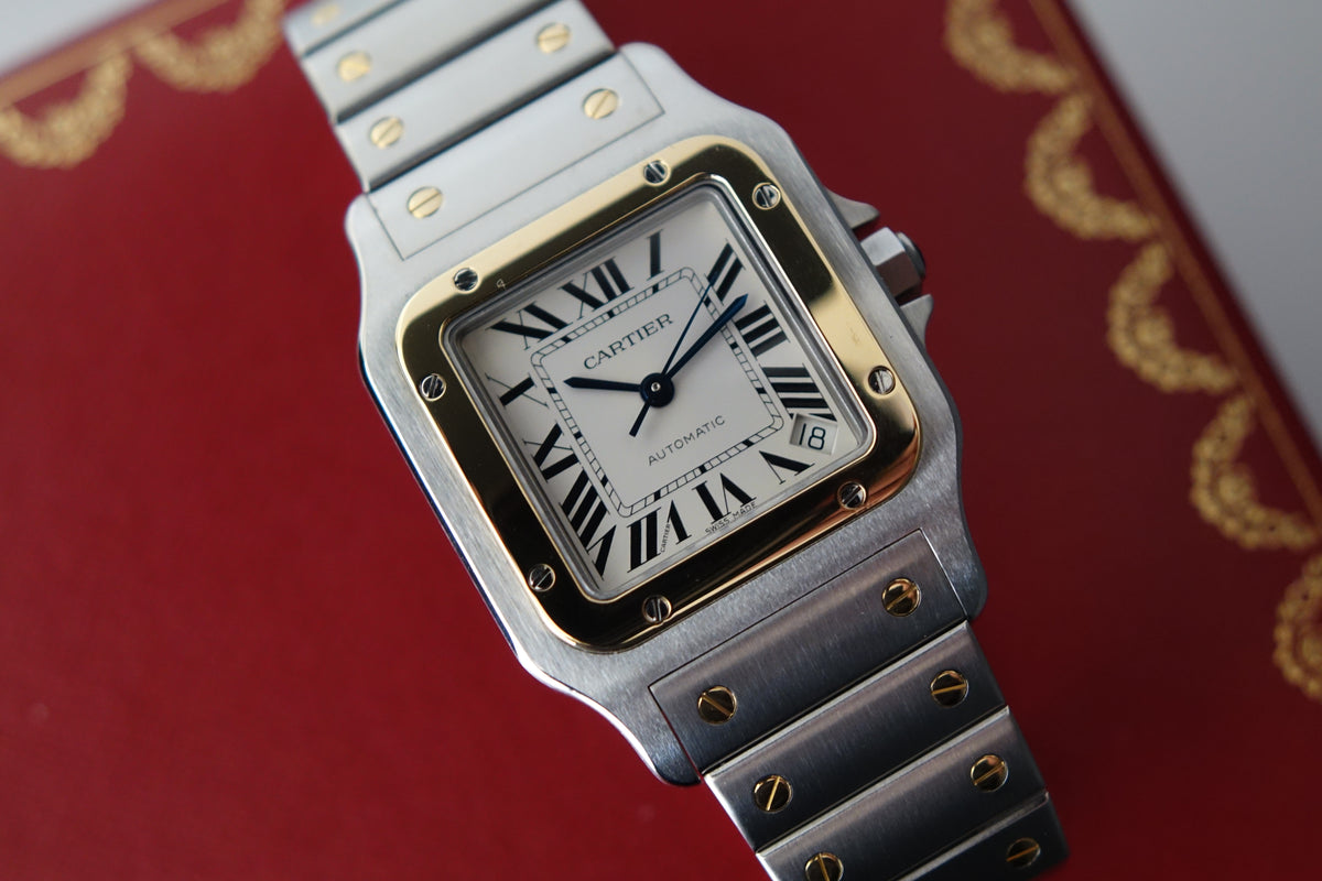 Cartier Santos Galbee XL W20099C4 2823 half gold