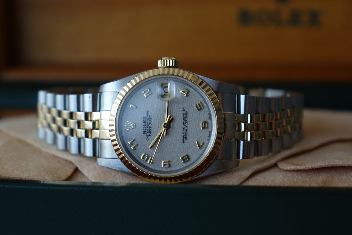 Rolex Datejust 31 68273 half gold computer dial arabic