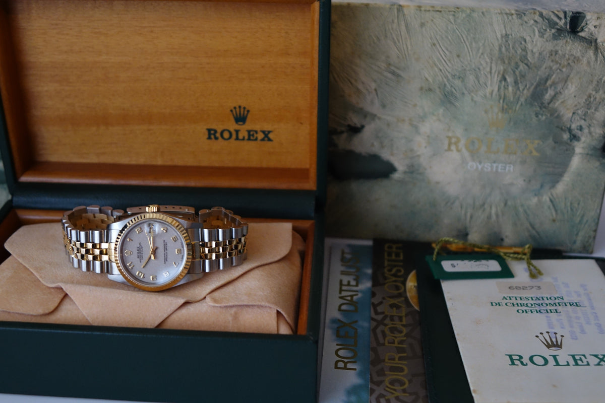 Rolex Datejust 31 68273 half gold computer dial arabic