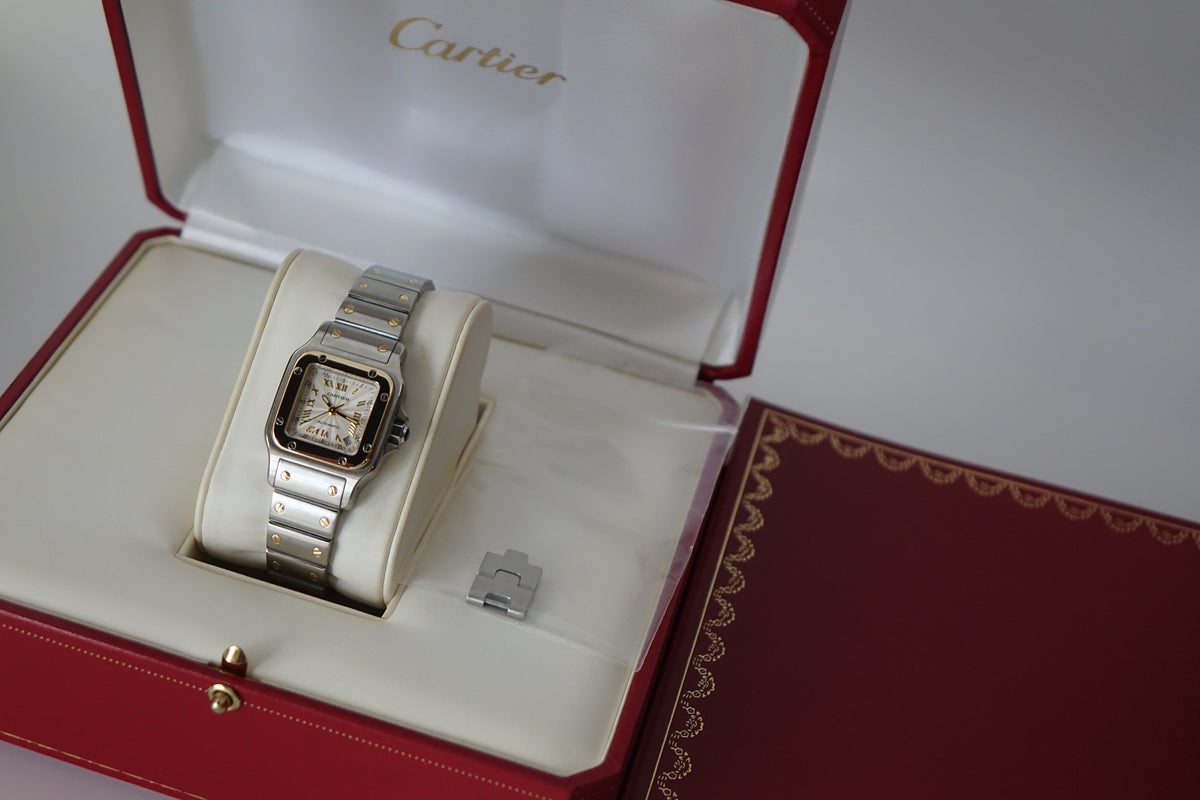 Cartier Santos Galbee 2423 lady half gold full set