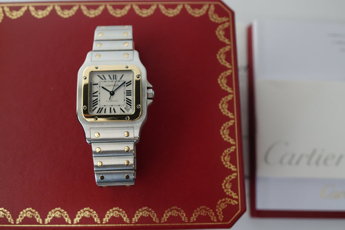 Cartier Santos Galbee XL W20099C4 2823 half gold