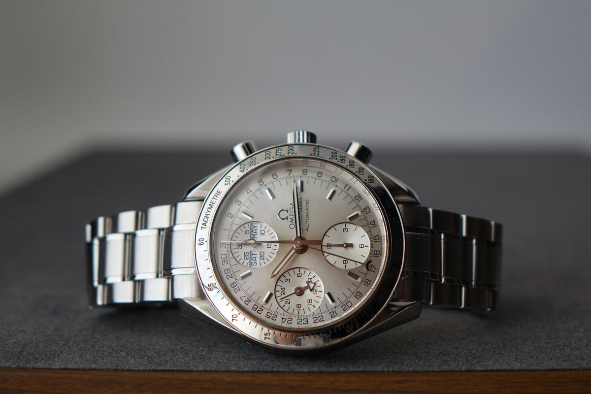 Omega Speedmaster Automatic reduced 3523.30 daydate triple calendar silver dial