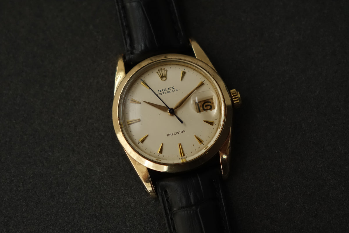 Rare Rolex Oysterdate Precision 6694 Gold Plated gold capped