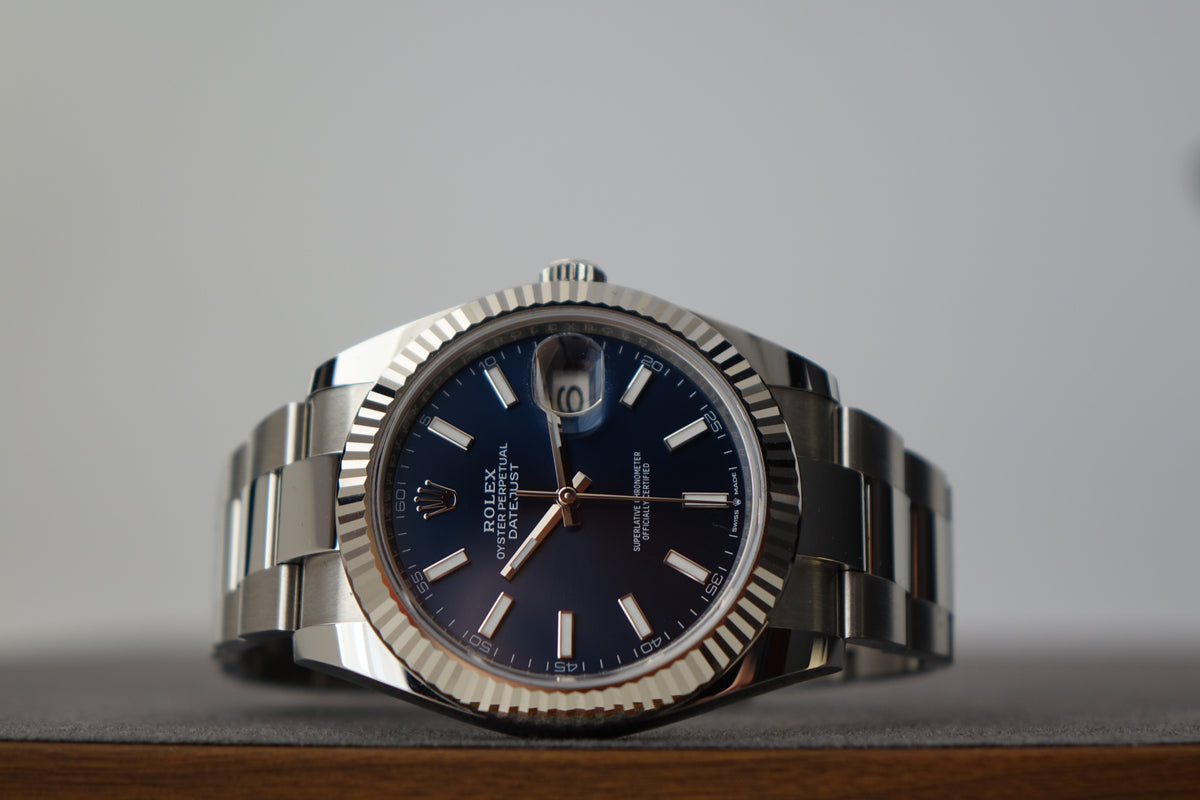 2024 Rolex Datejust 41 blue 126334 fluted bezel oyster bracelet