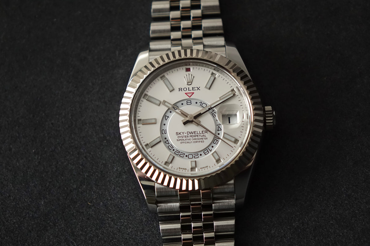 Rolex Sky Dweller 326934 white dial jubilee bracelet