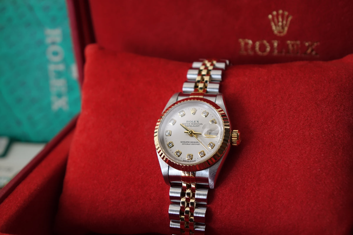 Rolex Datejust 26 Lady 69173G silver diamonds 10pt diamonds