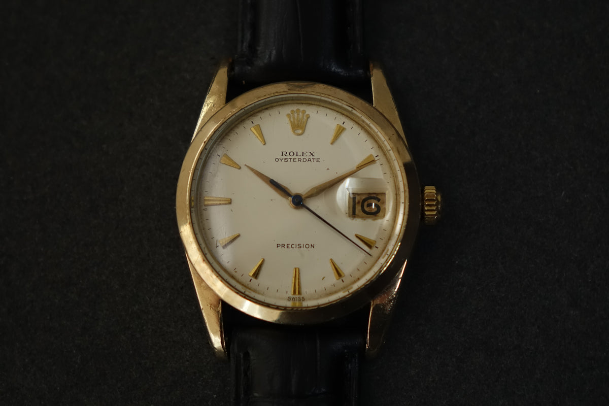 Rare Rolex Oysterdate Precision 6694 Gold Plated gold capped