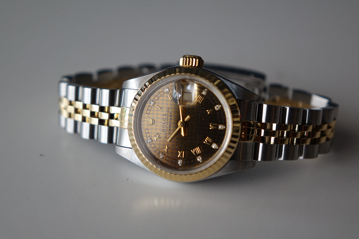 Rolex Datejust Lady 26 69173G Houndstooth diamond dial