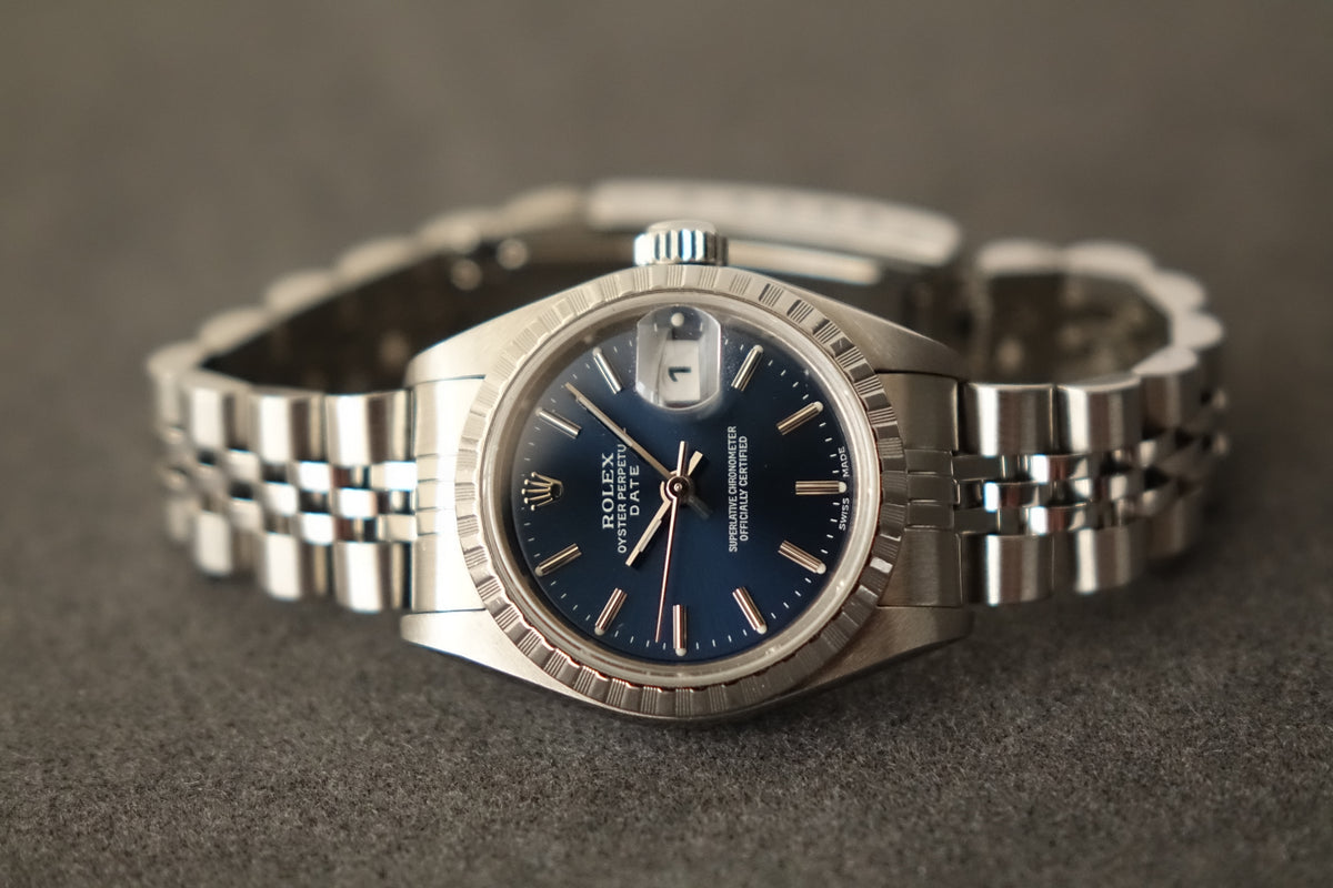 Rolex Oyster Perpetual Lady Date 26 79240 blue dial