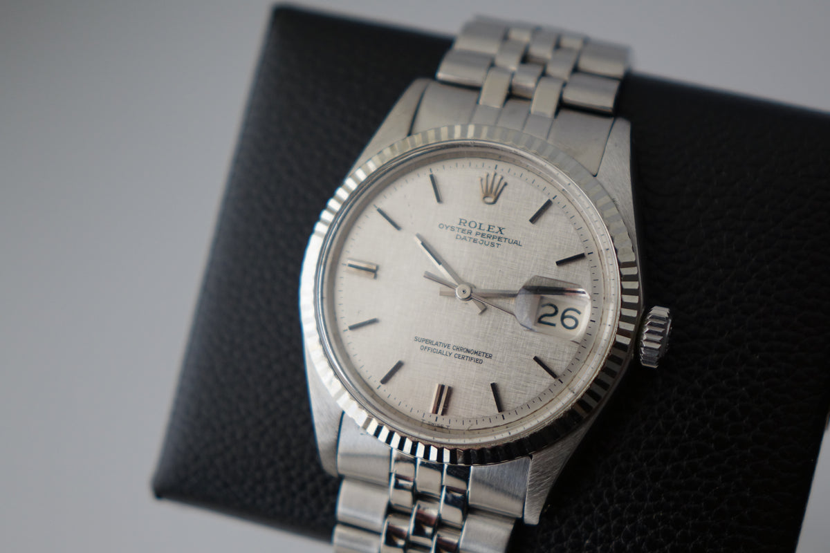 Rolex Datejust 36 1601 silver linen dial