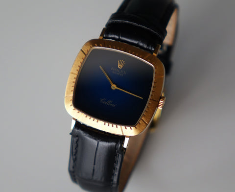 Vignette blue dial Rolex Cellini 4084