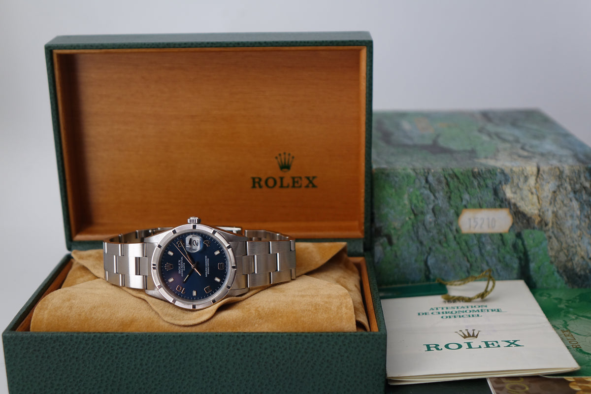 Rolex Oyster Perpetual Date 34 15210 Blue dial