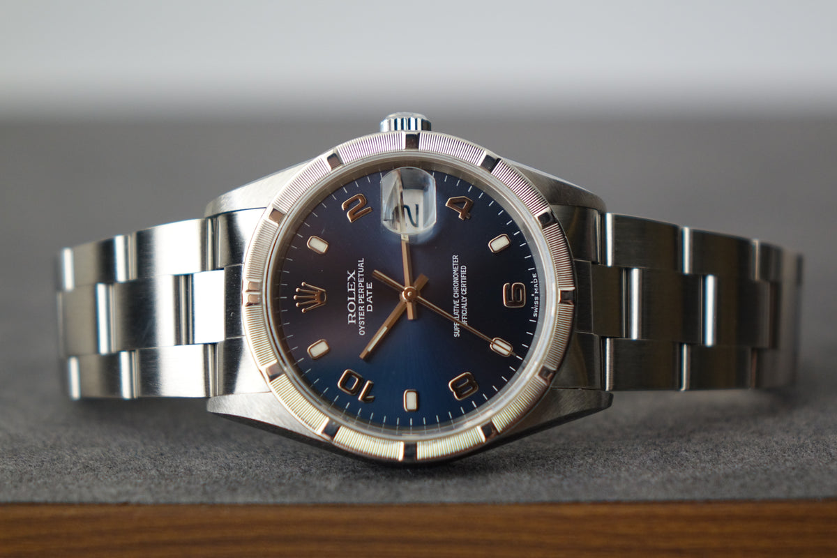 Rolex Oyster Perpetual Date 34 15210 Blue dial