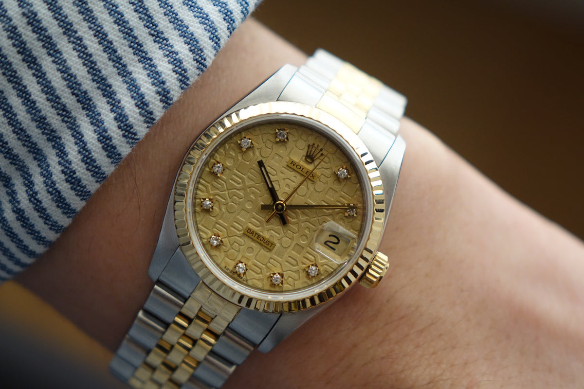 Rolex Datejust 31 68273 Champagne computer diamond dial