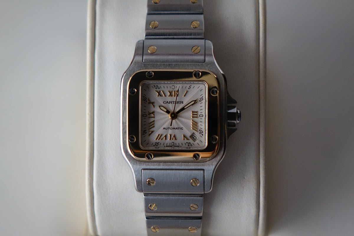 Cartier Santos Galbee 2423 lady half gold full set