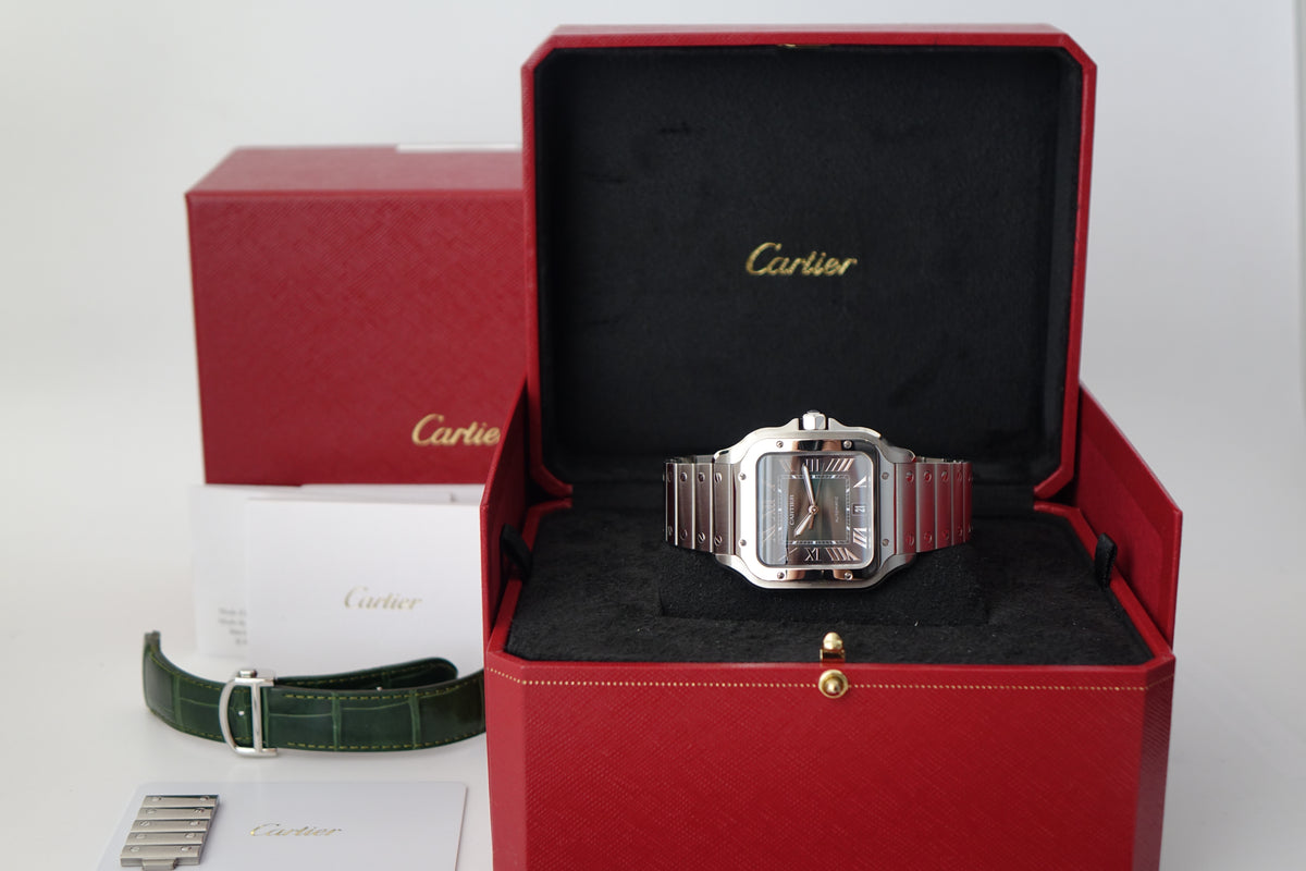 Cartier Santos De Cartier Large Green WSSA0062