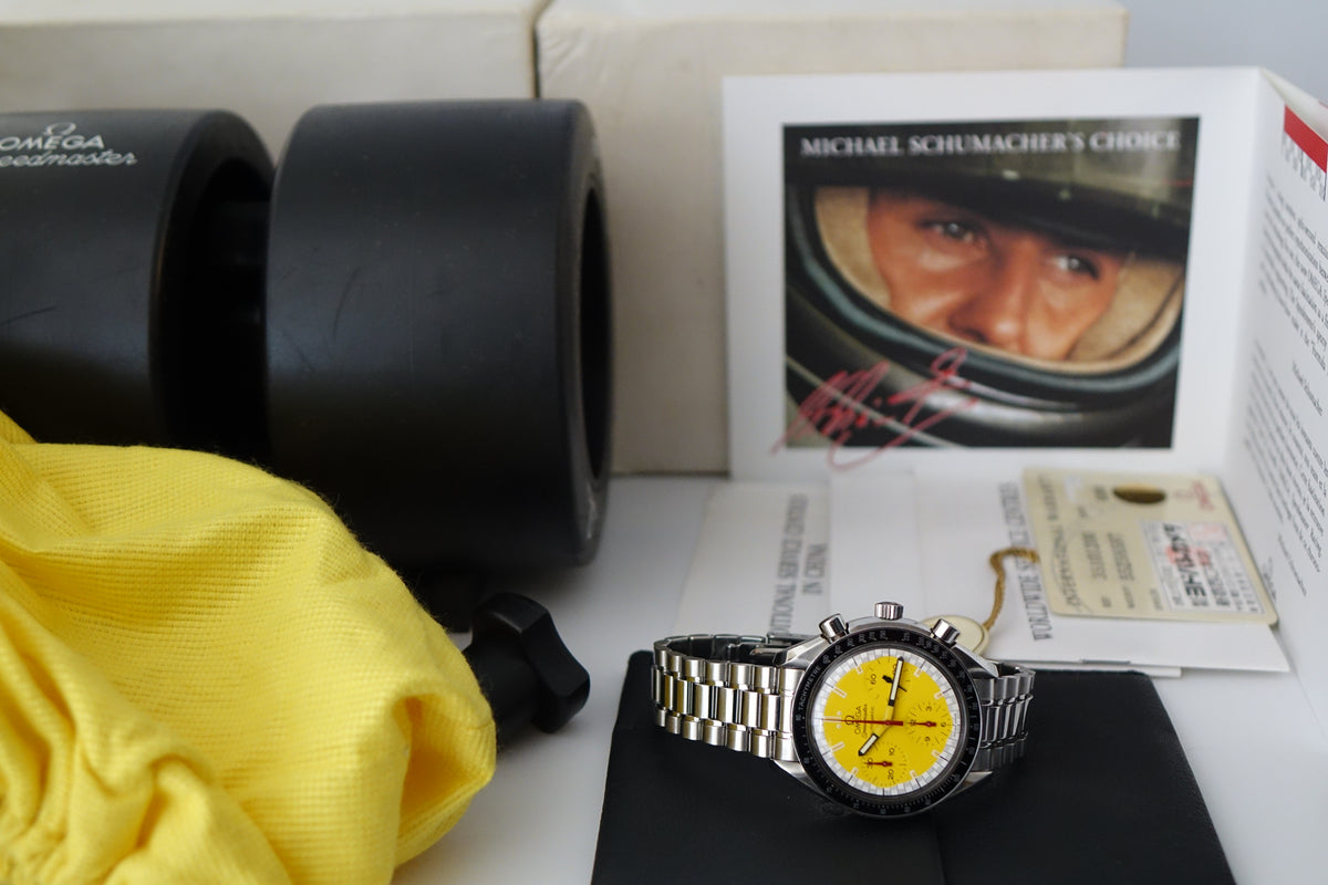 Omega Speedmaster Reduced 3510.12.00 Schumacher racing yellow