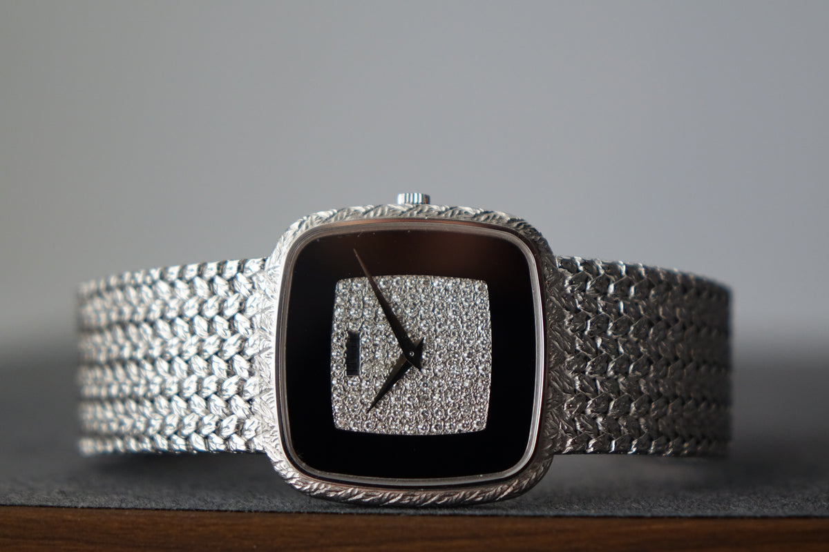 Piaget 9771D2 onxy and pave diamonds white gold