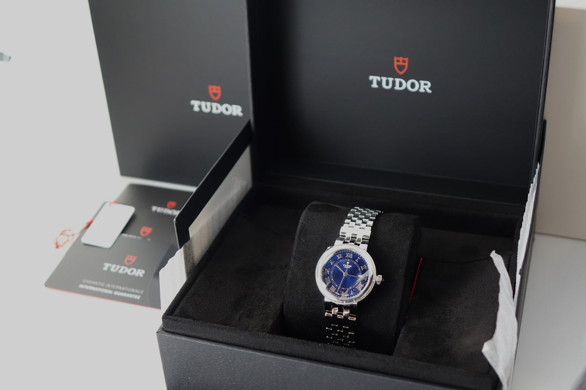 Brand New Tudor Clair De Rose Blue dial 35500 full set