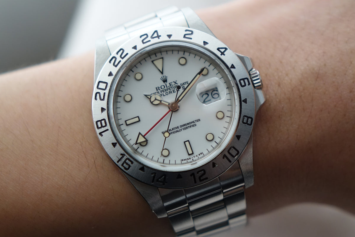 Rare Rolex Explorer 2 16550 Tritium Polar creamy patina