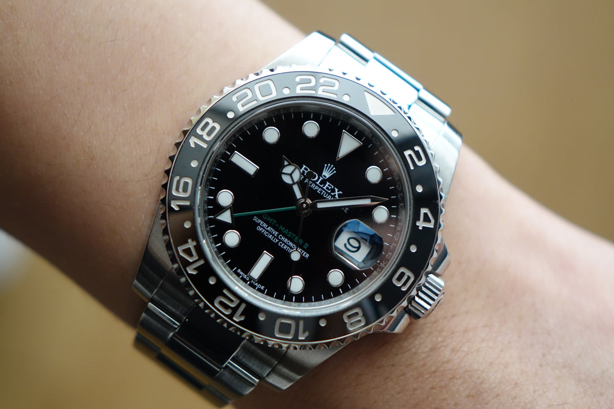 Rolex GMT Master 2 116710LN green arrow