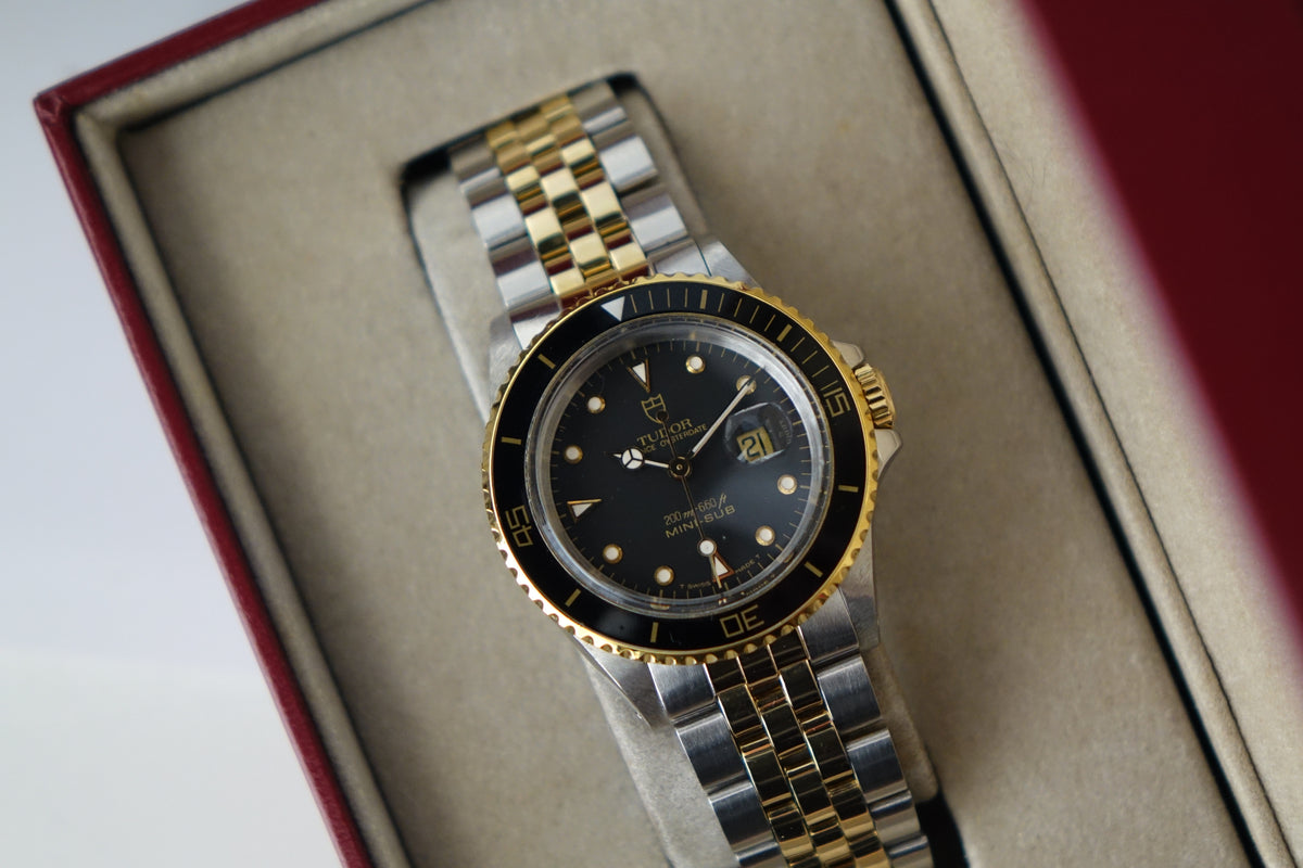 Tudor Prince Date Mini sub 73091 half gold full set