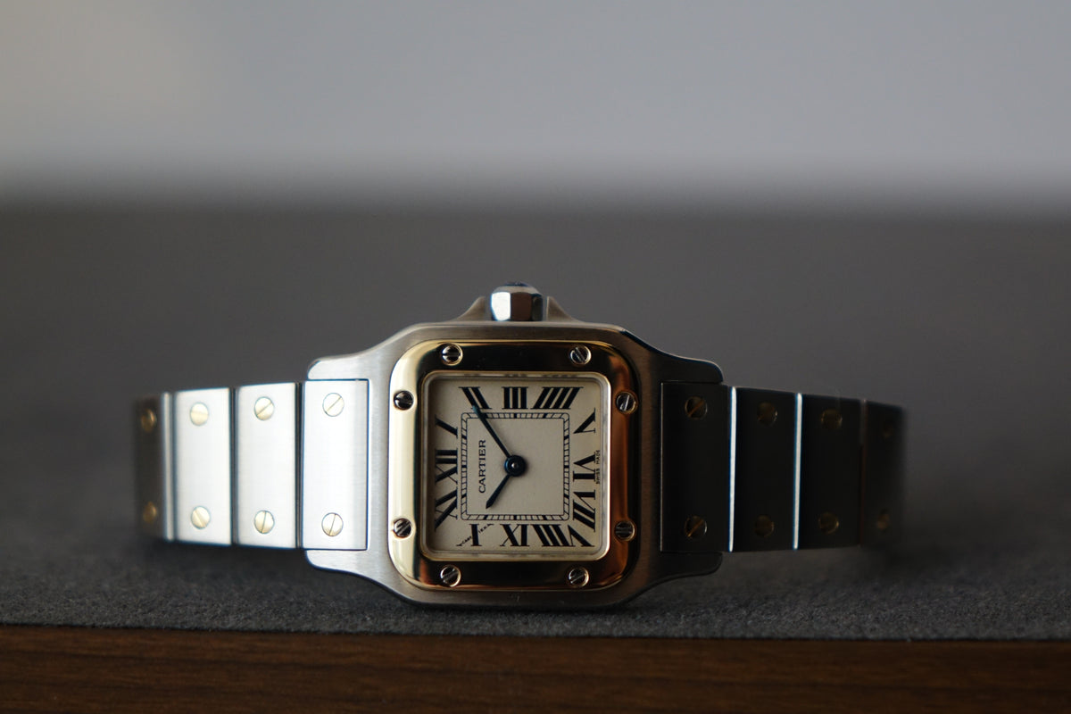 Cartier Santos Galbee 1567 SM Lady half gold W20012C4