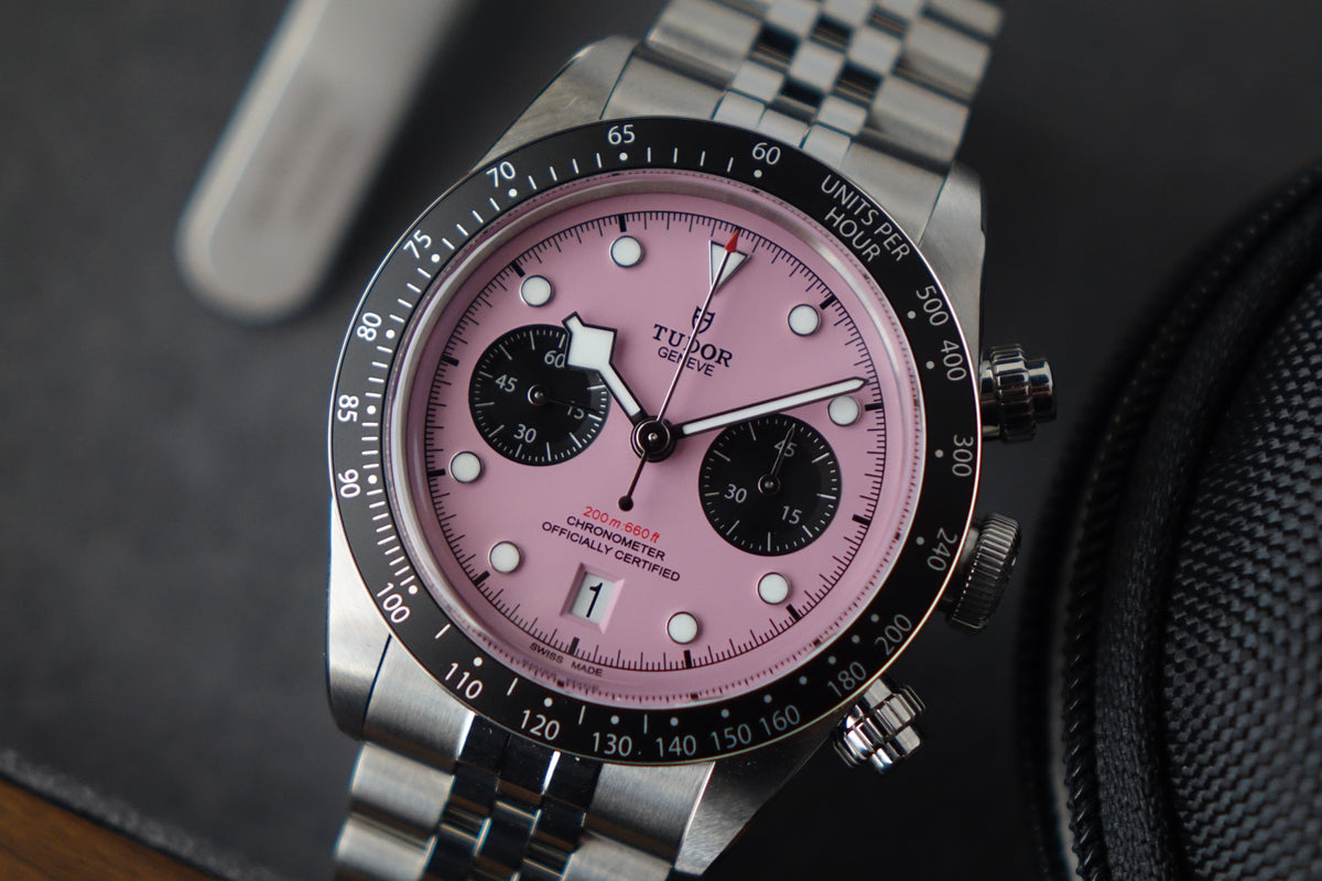 BNIB Tudor Black Bay Chrono Pink 79360N Inter Miami