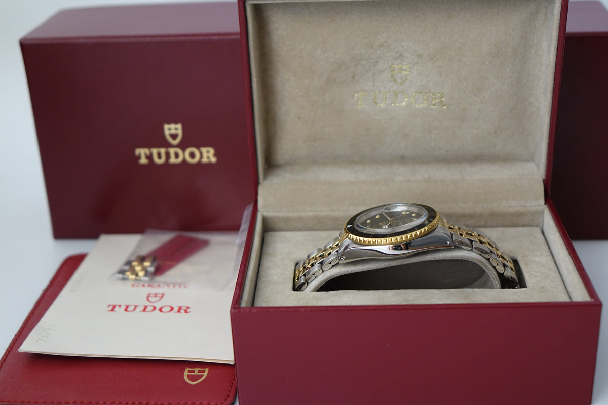 Tudor Prince Date Mini sub 73091 half gold full set