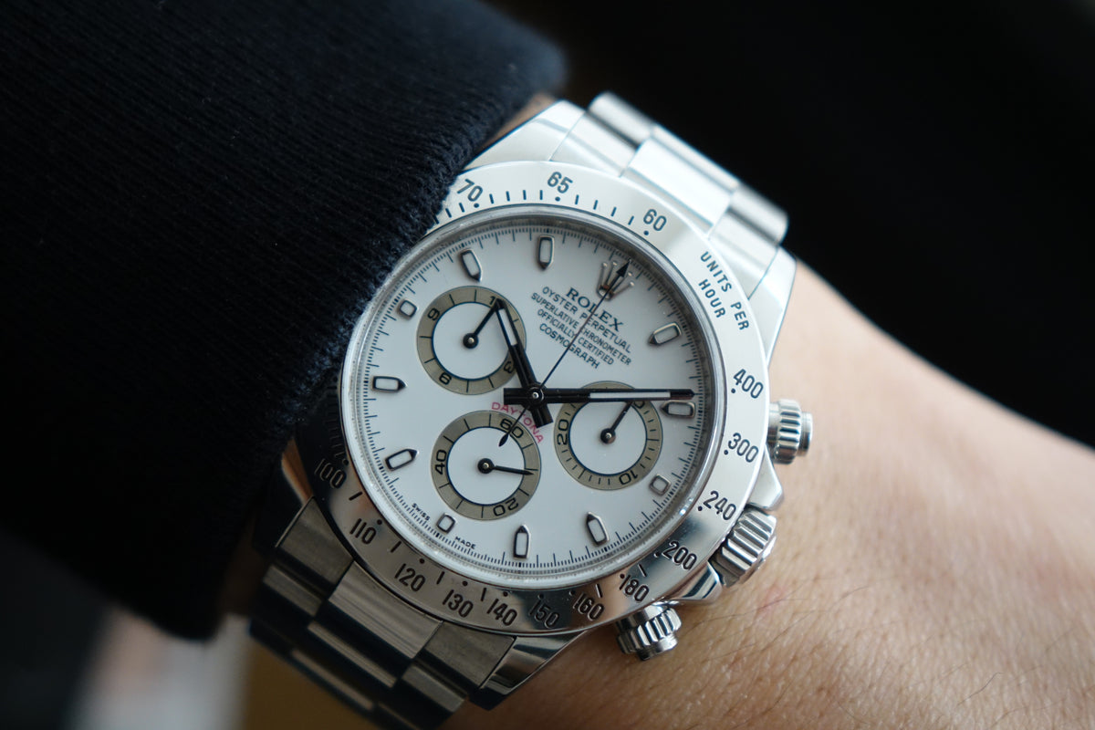 Rolex Cosmograph Daytona 116520 white dial chapter ring