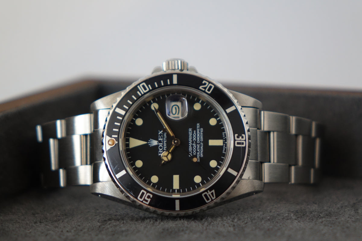 Rolex Submariner Date 16800 matte dial patina