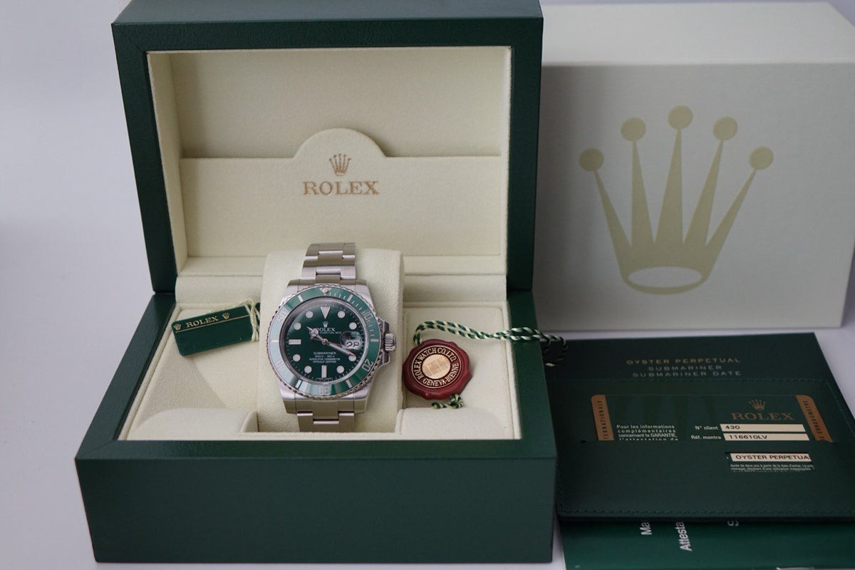 Rolex Submariner Hulk 116610LV 2013 full set