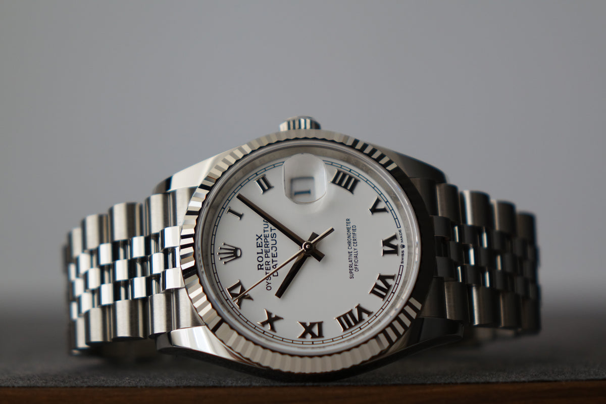 Rolex Datejust 36 white roman dial 126234 full set