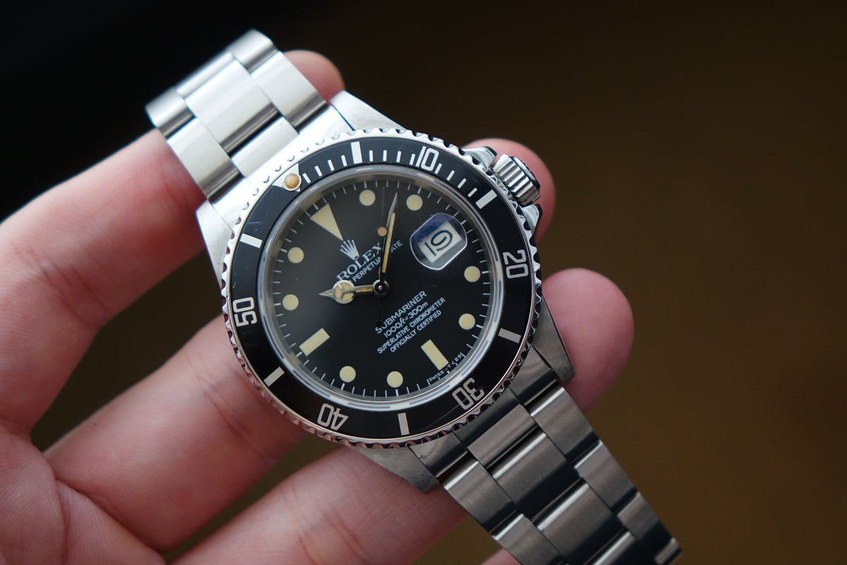 Rolex Submariner Date 16800 matte dial patina