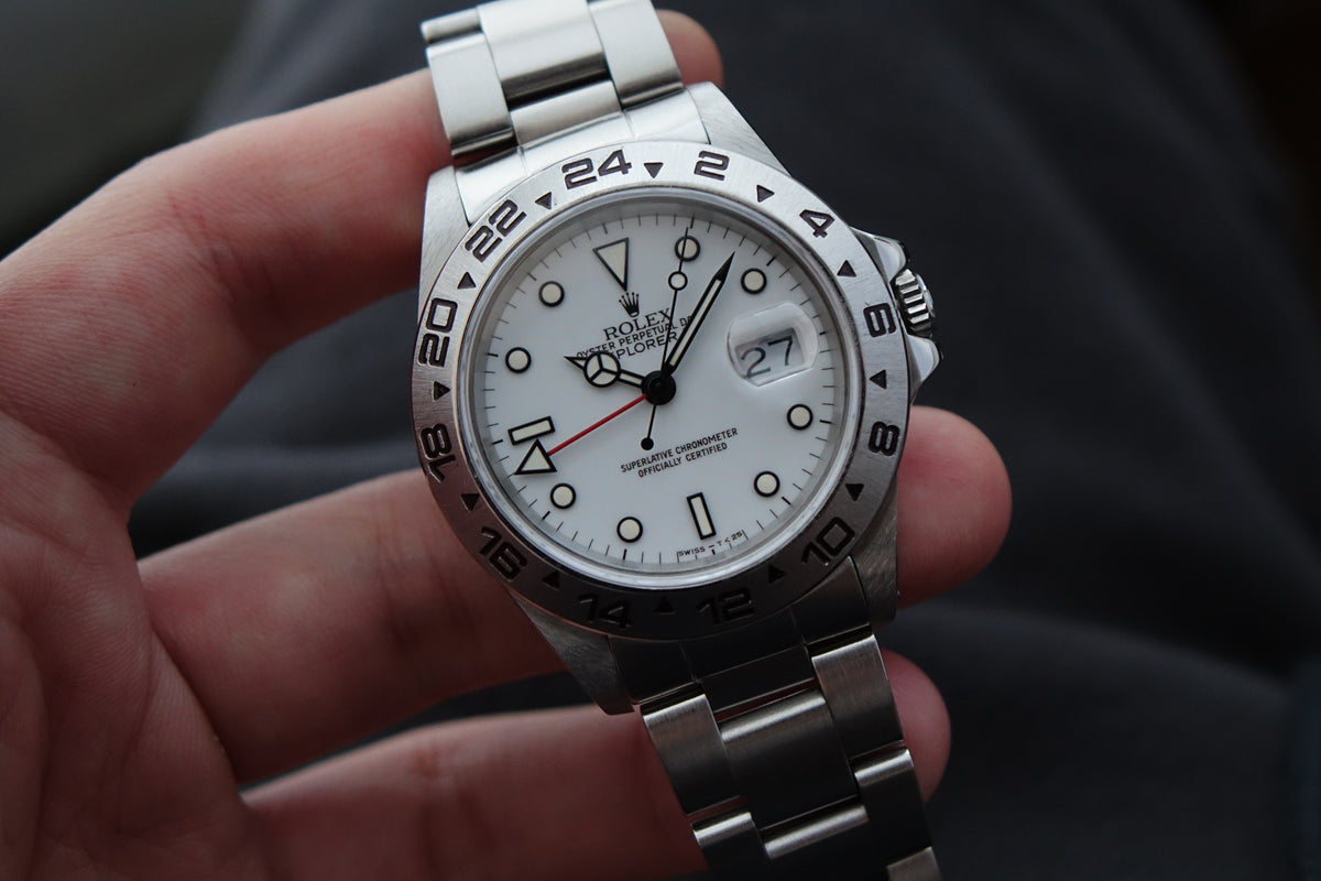 Rare Rolex Explorer 2 16550 Tritium Polar creamy patina