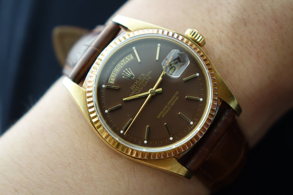 Rolex Daydate 1803 President Chocolate recon dial