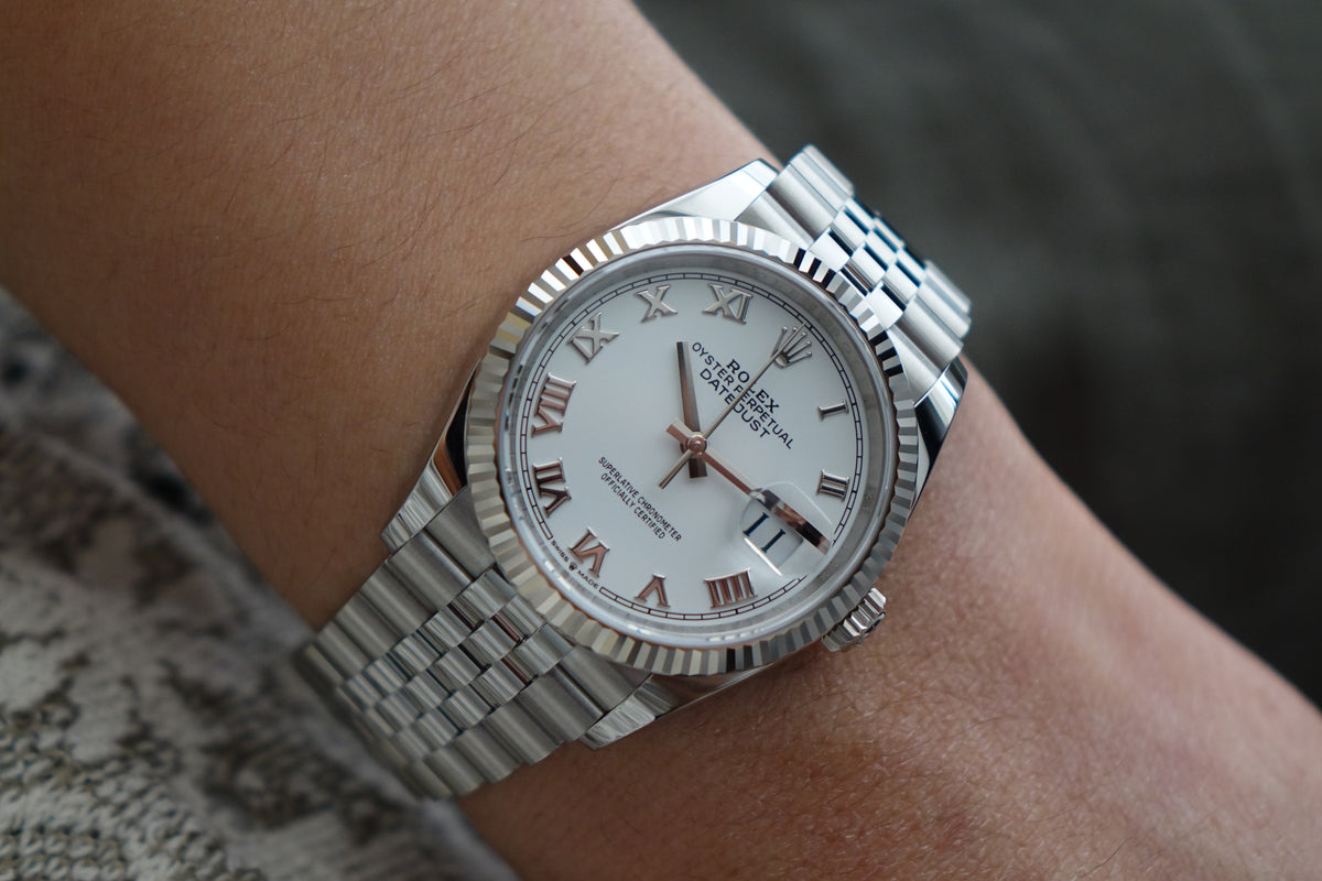 Rolex Datejust 36 white roman dial 126234 full set