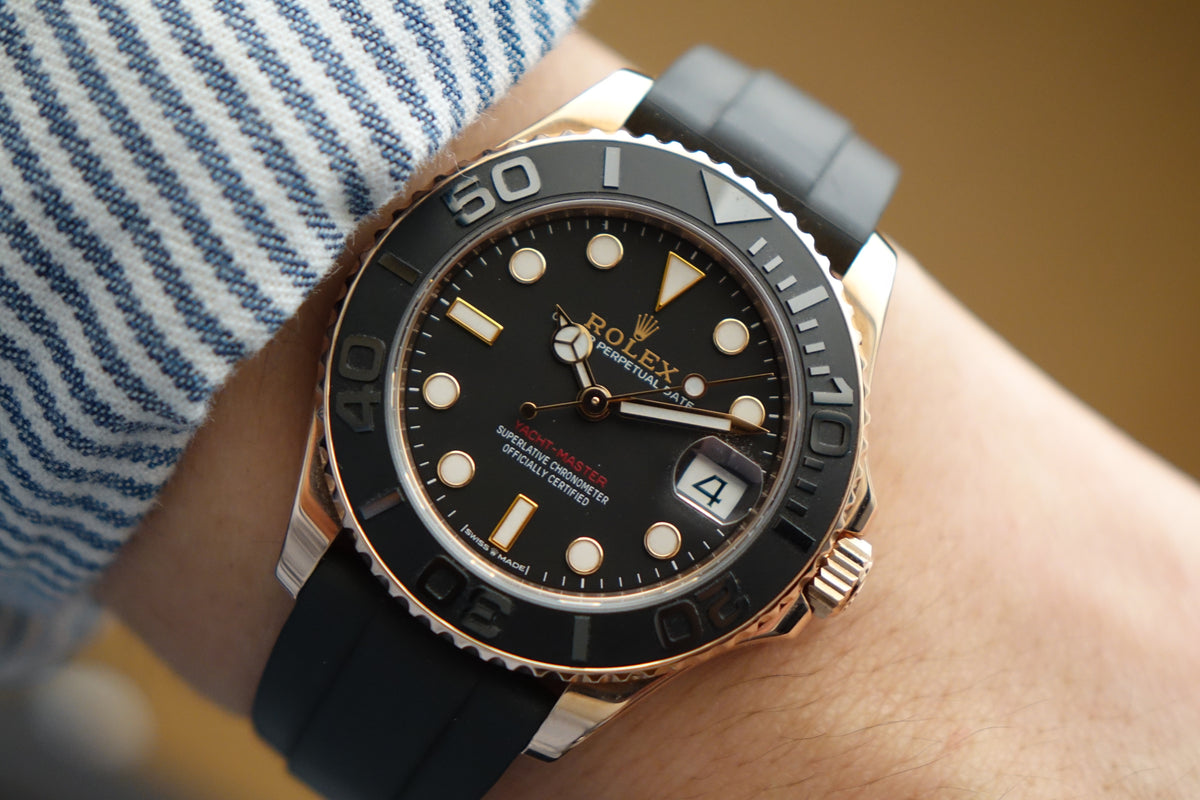 Rolex Yacht-Master 37 rose gold oysterflex 268655