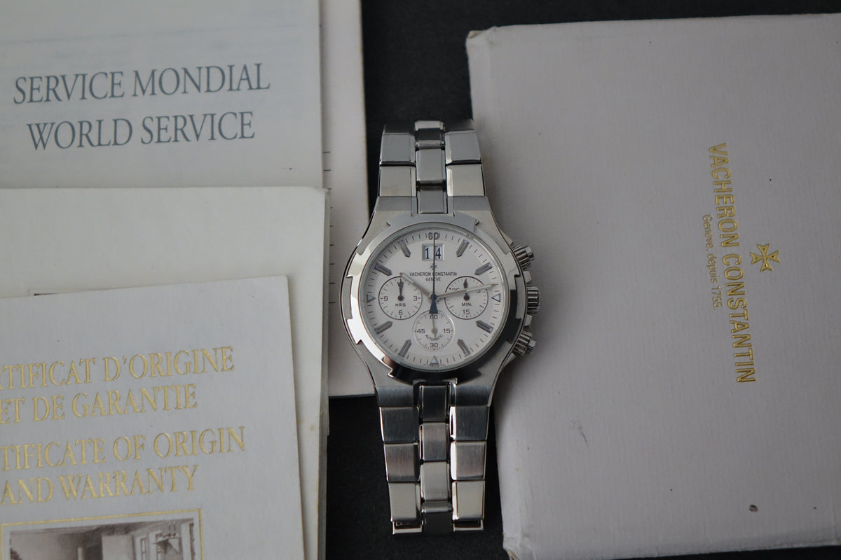 Vacehron Constantin Gen 1 Chrono 49140 white dial W/Papers