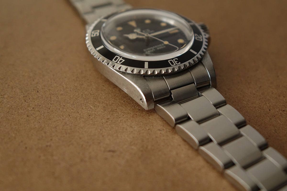 Unpolished Rolex Submariner 5513 creamy patina tritium