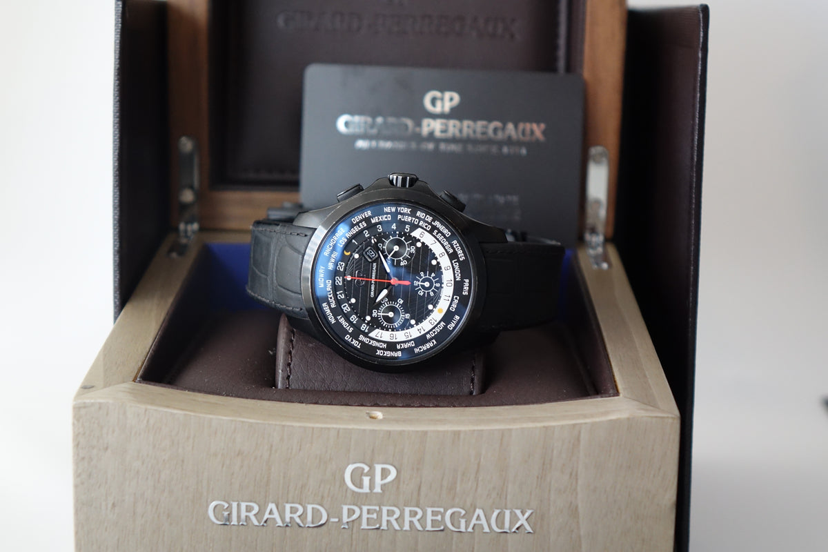 Girard Perregaux WWTC Chronograph Traveller PVD 49700-21-631-BB6C