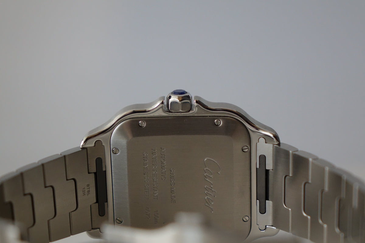 Cartier Santos Large Steel PVD Bezel WSSA0047 full set