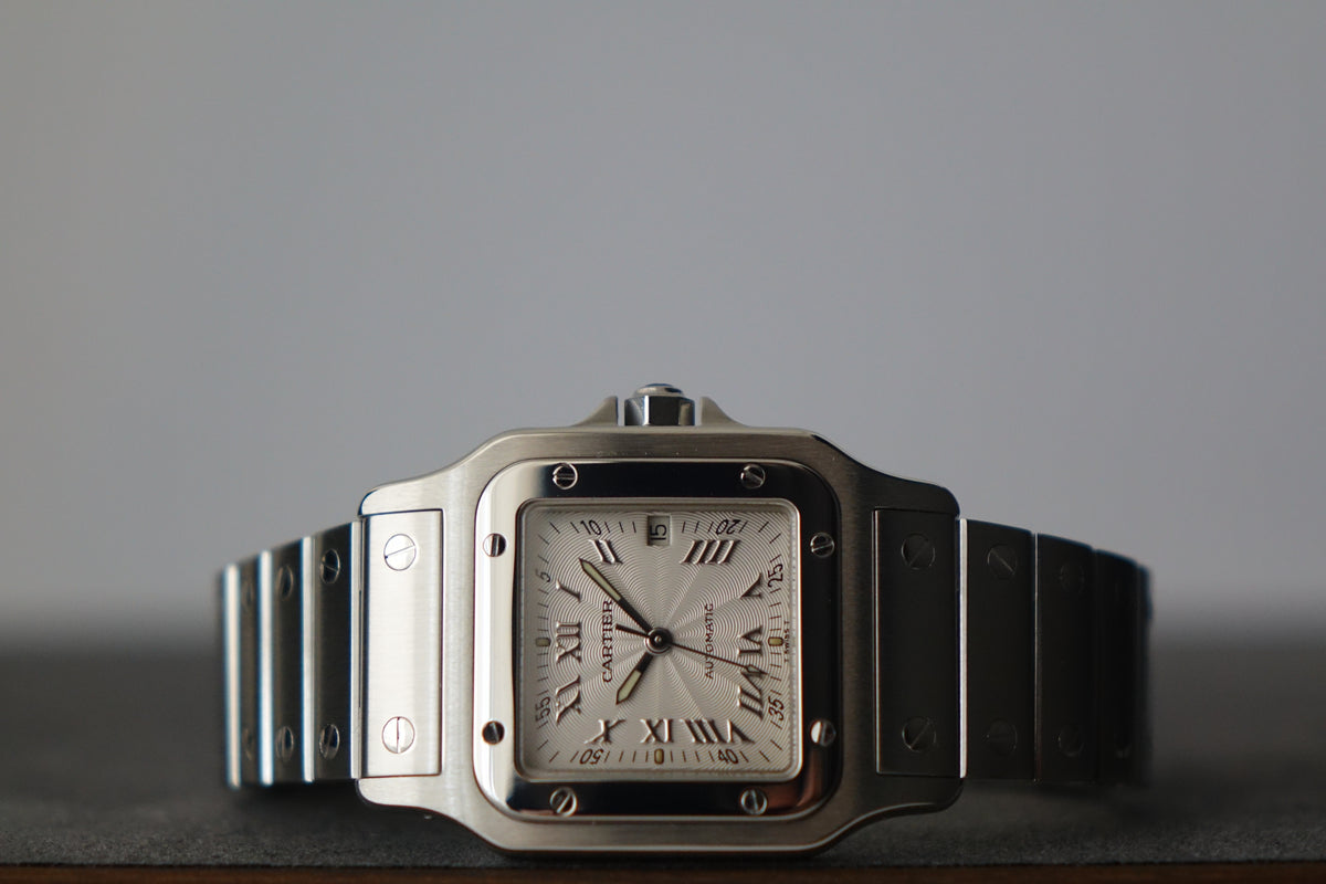 Cartier Santos Galbée 2319 W20040D6 silver indices full set