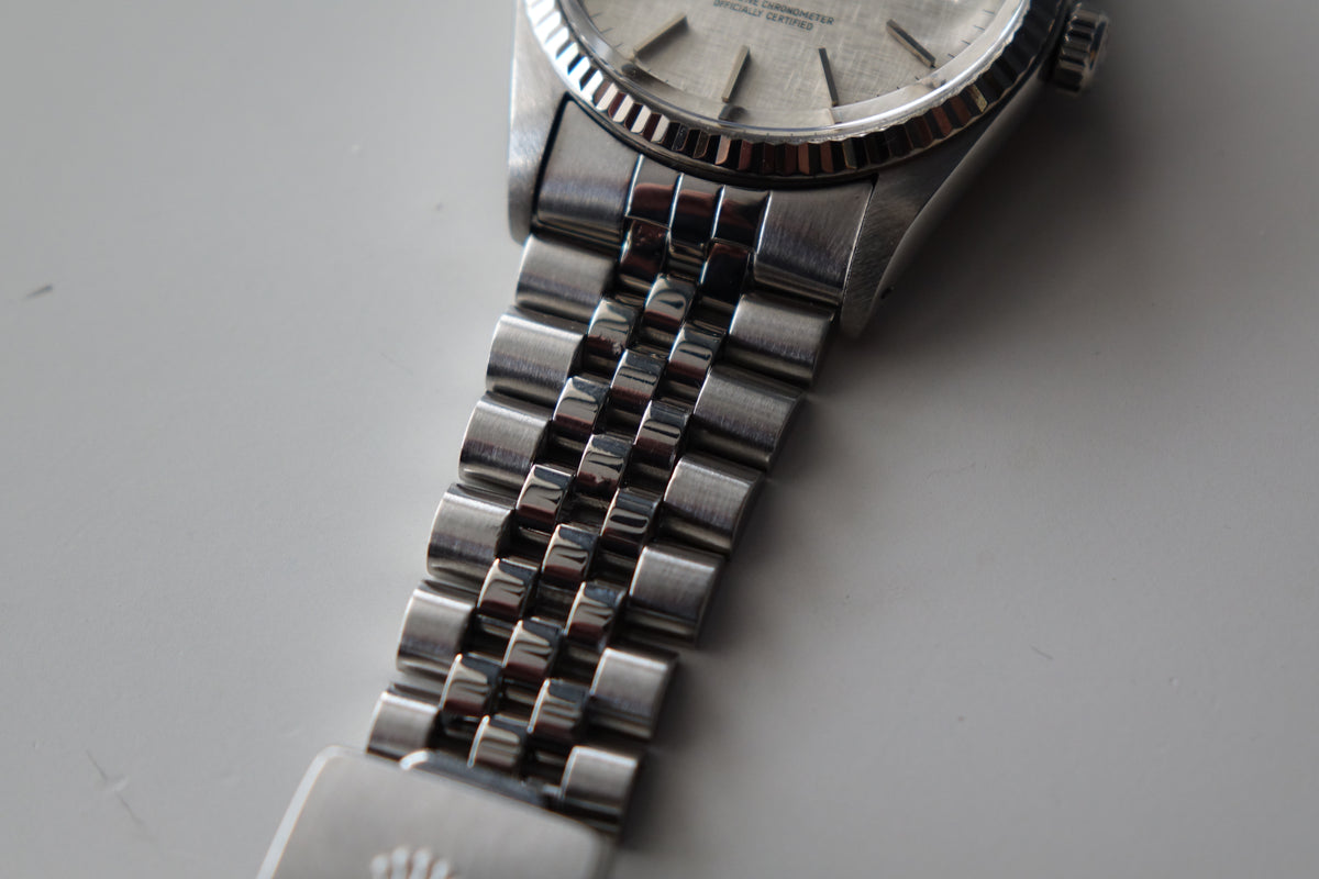 Rolex Datejust 36 16014 Silver Linen dial Tritium Creamy Patina date-just 36mm