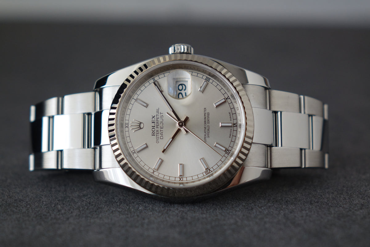 Rolex Datejust 36 116234 silver baton oyster