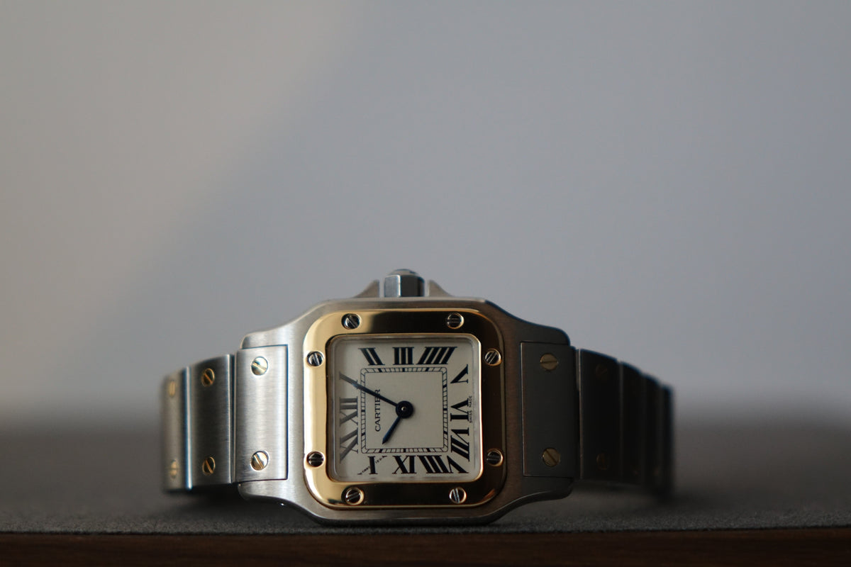 Cartier Santos Galbee 1567 half gold W20012C4 full set