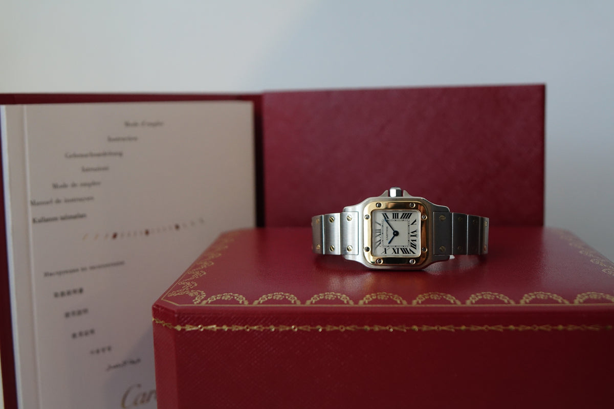 Cartier Santos Galbee 1567 half gold W20012C4 full set