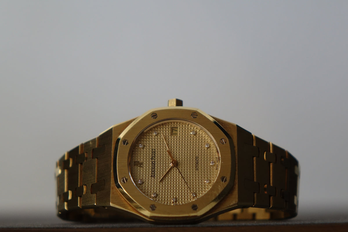 Audemars Piguet Royal Oak 14790BA Factory champagne dial 18k yellow gold