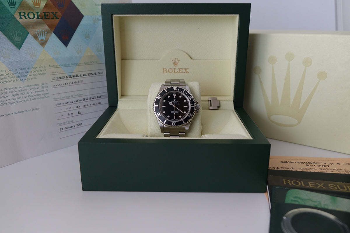 Rolex Submariner 14060M ND no date 2 liner full set