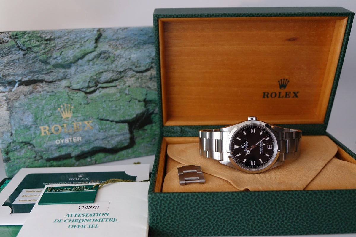 Rolex Explorer 1 I 114270 black dial full set